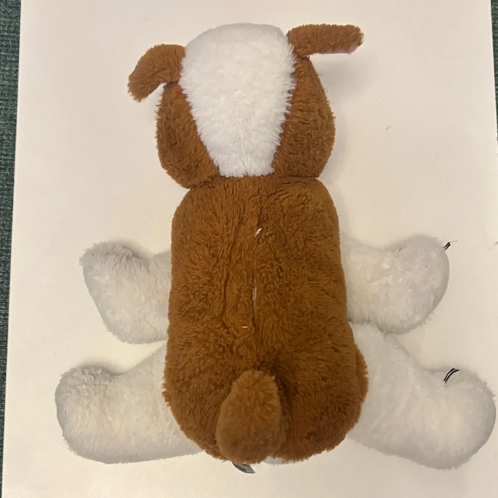 Bear Factory Love-Themed Plush Dog Toy Pair - Brown and Gray